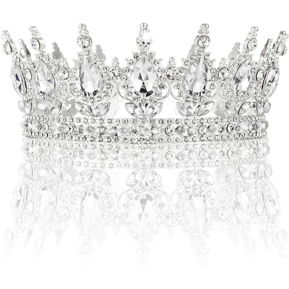 Gold Crown Women Crystal Tiaras Wedding Bridal Hair Accessories Prom Party